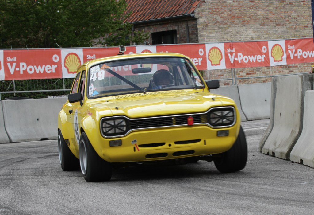 Poul Erik Dam Larsen havde rigtig fart i sin Escort
(Foto: Motorsporten.dk)